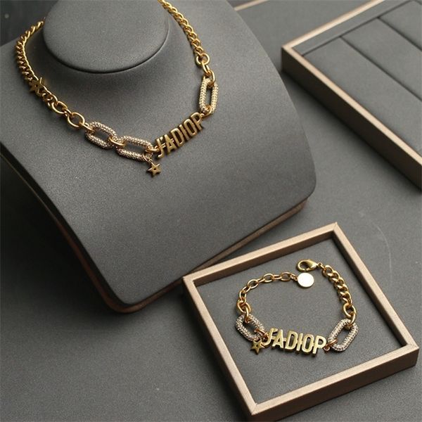 

50% off online 2022 new trendy necklace sense light luxury temperament letter high version choker clavicle chain female, Silver
