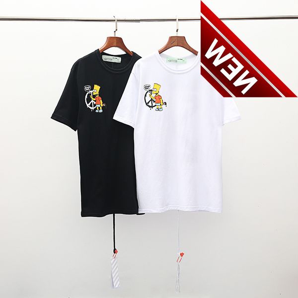 

50%discount simpson off brand style white summer short sleeve t-shirt european large loose men's and women's t-shirt factory direc, White;black
