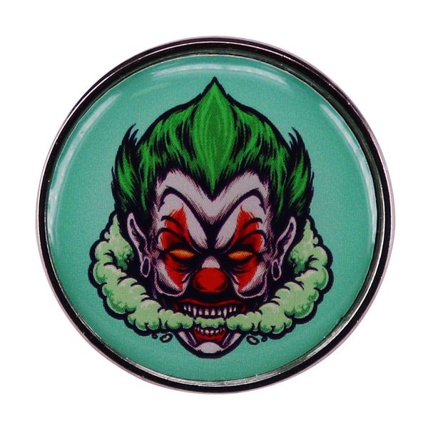 

clown skull pin clown mascot brooch cartoon badge, Blue