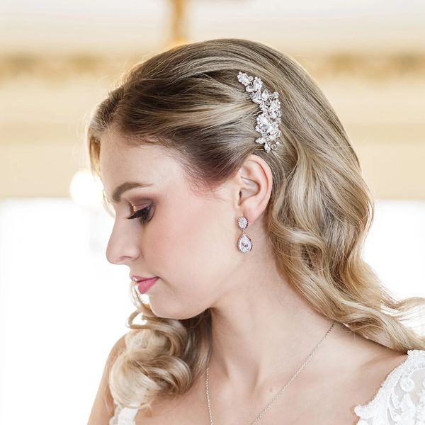 Cristalli pettine da sposa copricapo oro / argento / oro rosa strass copricapo per capelli per le donne accessori per capelli da sposa pettini Haur copricapo CL0233