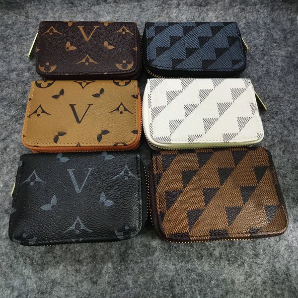 

luxury designers credit fashion women card holders mini wallet genuine leather men coin purse color card holder, Brown;gray