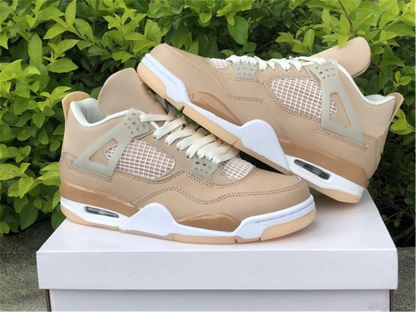 

authentic 4 shimmer 4s men women basketball shoes ronze eclipse orange quartz metallic silver retro dj0675-200 sports sneakers with box