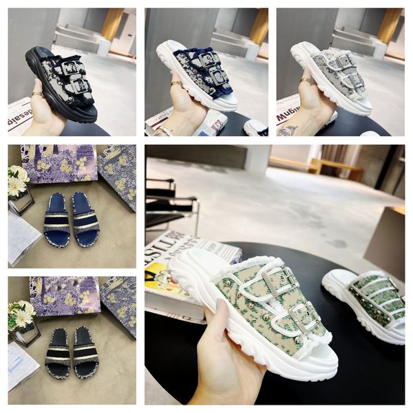 

2022 designer sandals d-wander slide ladies beach sandal party wedding slipper beach slippers  color, Black