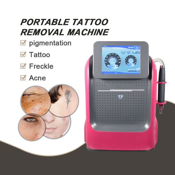 Q Switch Nd Yag Laser Beauty Machine 1064nm 532nm 1320 nm Rimozione dei pigmenti Rimuovi Tattoo Black Doll Trattamento laser