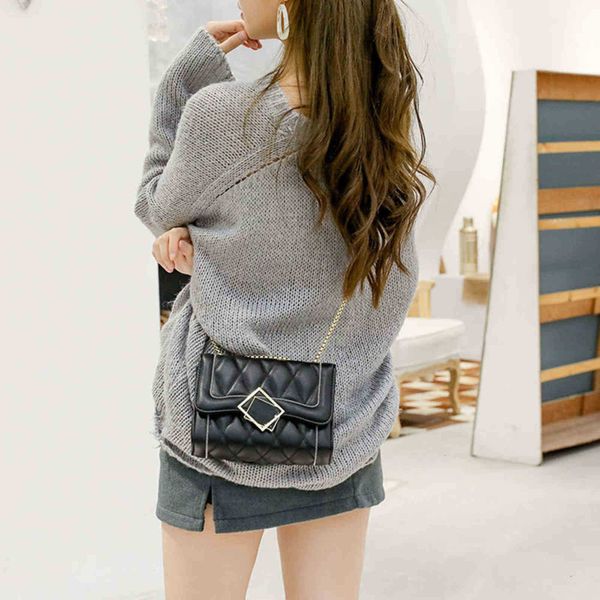 

hbp fashion new 9a fashionable leather messenger bag envelope casual tassel one shoulder chain small square1th