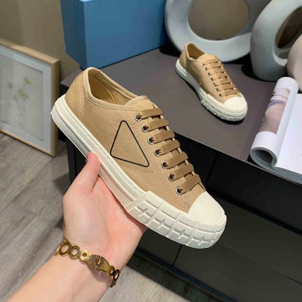 

30% discount 2021 wheel cassetta casual shoes women designer sneakers canvas stitching stylist shoe all-match trainers with box, Black