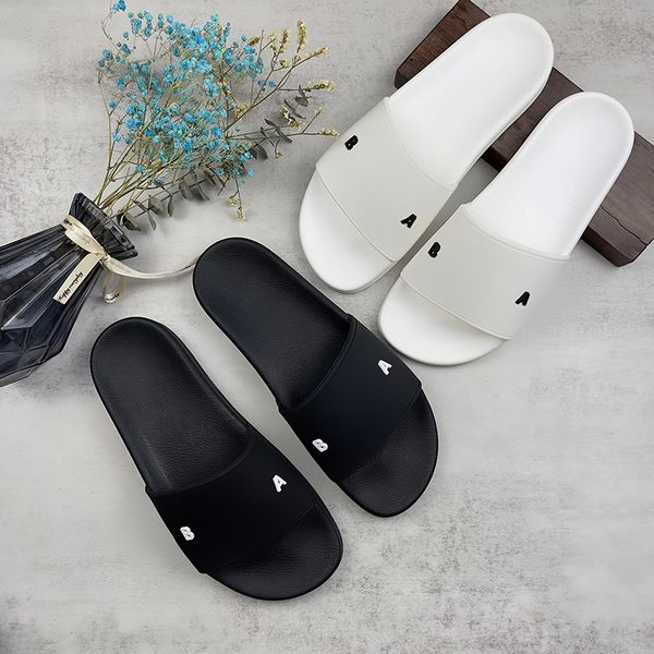 

mens womens summer rubber pool slippers sandals beach slide fashion scuffs slipper font indoor shoes size 36-46, Black