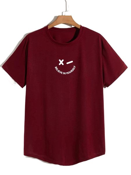 

men slogan & cartoon graphic tee i69x#, White;black