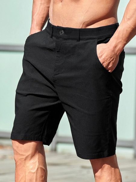 

men slant pocket bermuda shorts e2km#, White;black