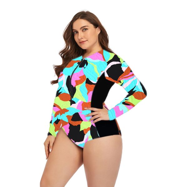 Momens plus size swimwea moda maiô de banho de banho de banho de praia siamese branca preta cor multiprint bra supou de suporta de suporta de verão bikinis 001