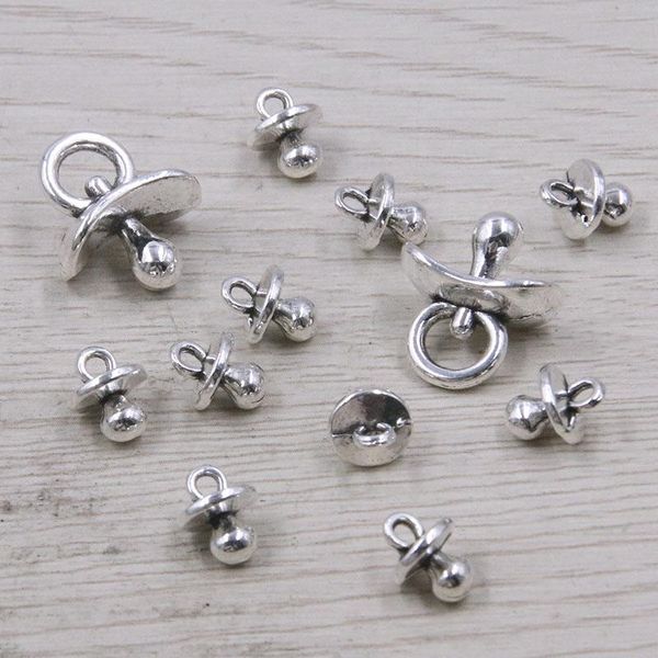 Charms Big 20pcs kleine 60pcs Metalllegierung Baby Schnuller Nippel tägliche Notwendigkeiten Anhänger für Schmuck Herstellung DIY -handgefertigte Handwerkskabinen