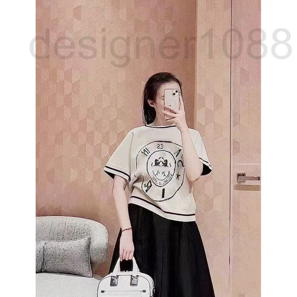 

women's hoodies & sweatshirts designer d family 2022 autumn and summer new round neck pullover with floral pattern short sleeve women&#, Black