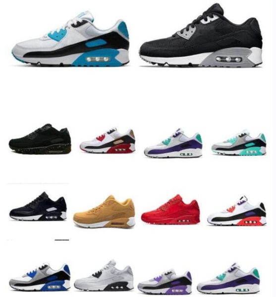 

2022 triple 90 running shoes infrared classic leather mash white yellow black grey volt obsidain moss green designers sports trainer sneaker