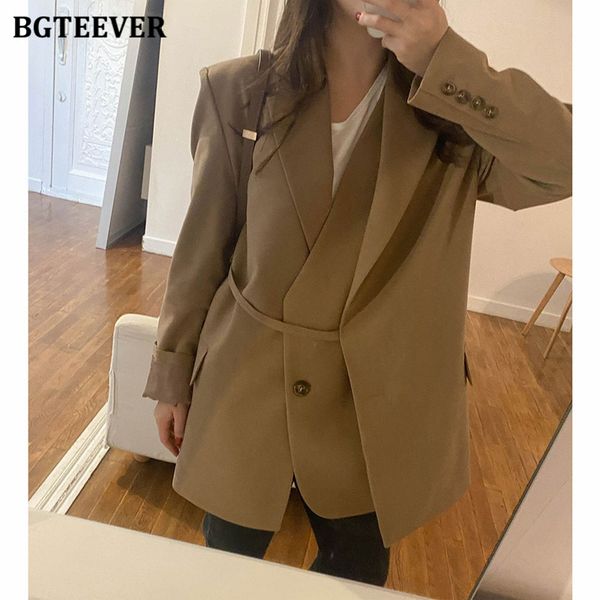 

stylish chic single button women blazer jackets long sleeve loose female outwear 2021 autumn winter, White;black