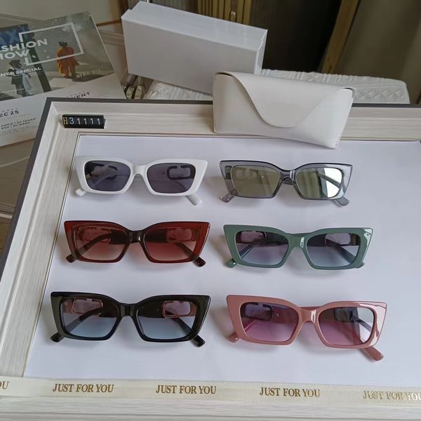 

sunglasses popular designer women fashion retro cat eye shape frame glasses summer leisure wild style uv400 protection come with case, White;black