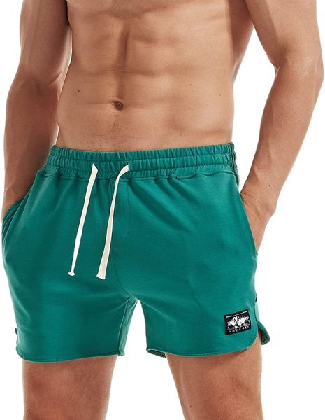 

mens workout sweat shorts bodybuilding drawstring running athletic shorts 5.5 inseam with pockets z0cq#, White;black