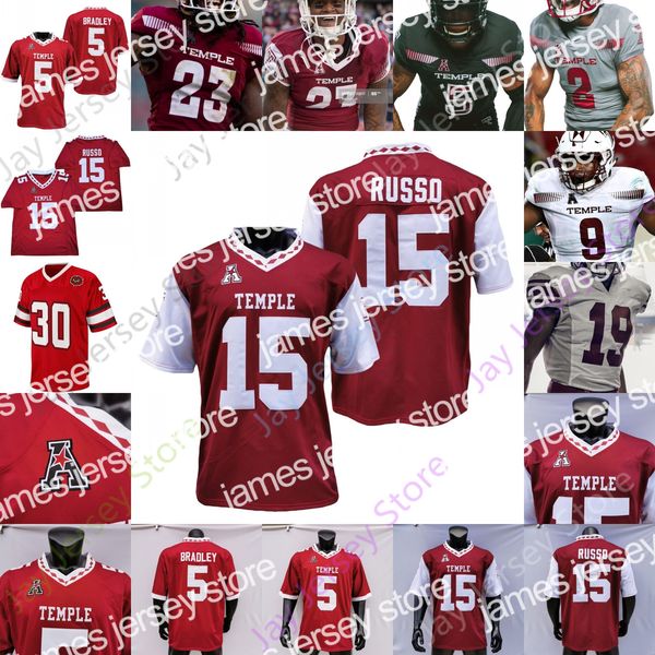 

james temple owls football jersey ncaa college anthony russo muhammad wilkerson d'wan mathis edward saydee justin lynch jose barbon ran, Black;red