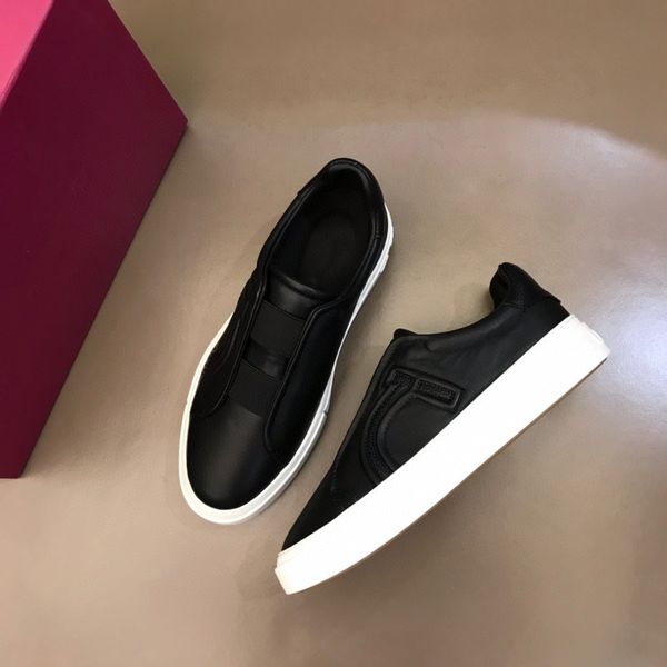 

brands gancini men sneakers shoes streetwear white black soft leather skateboard walking man ultra-light rubber sole factory 38-45