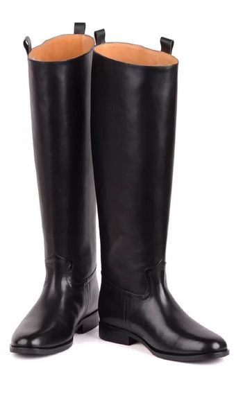 

r luxury classic woman long boot fashion ladies black genuine leathers knight bootie for women knee-high boots with-double-g
