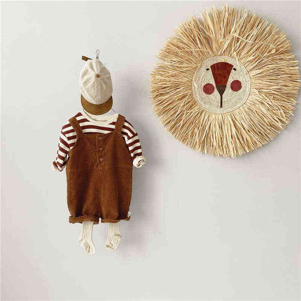 

milancel 2020 baby clothes set striped sweatshirts and corduroy 2 pcs baby boys suit toddler girls clothing aa220323, White