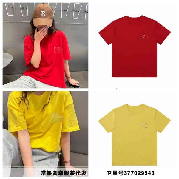 

men's t-shirts 2022 spring and summer new loe color embroidery short sleeve trend t-shirt couple ghjt, White;black