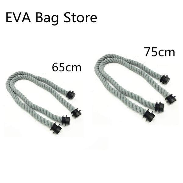

45 cm/50 cm/65 cm /75 cm cotton and hemp rope bag handles for obag bag handles accessary handles use 220601, Black