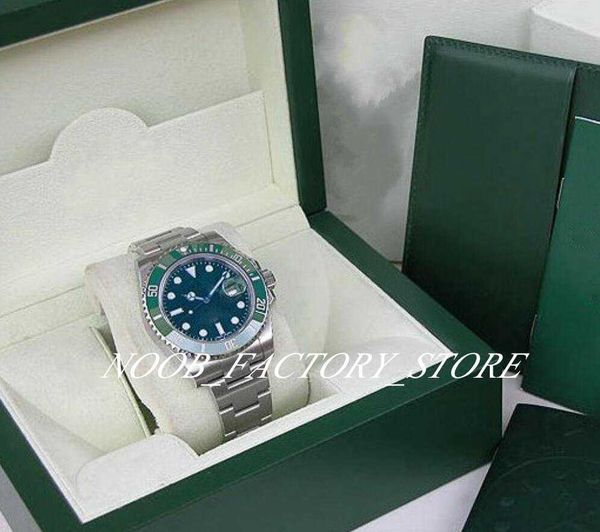 

men's watches factory sales classic automatic movement 40mm mens white green ceramic bezel model #116610 wristwatch with original box s, Slivery;black