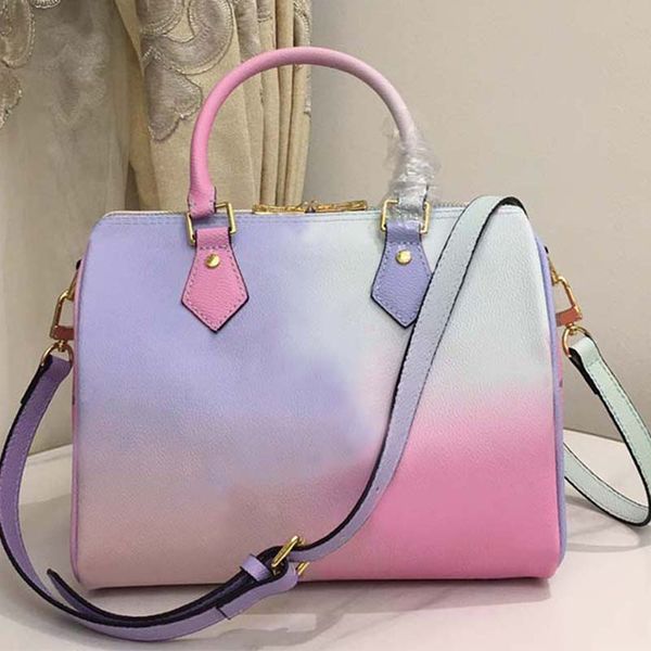 

gradient pillow bag women crossbody handbag fashion handbags woven handle detachable shoulder strap zipper gold hardware interior pocket