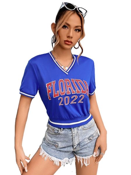 

letter graphic ringer tee i2ae#, White