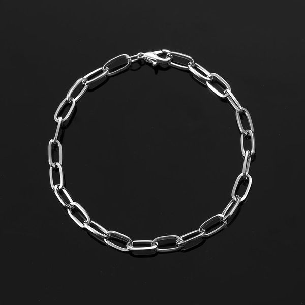 

fashion mens simple stainless strands steel chain bracelets for women wrist jewelry gifts punk metal hip hop couple, Black