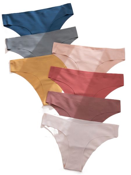 

7pack plain no show panty f4wv#, Black;red