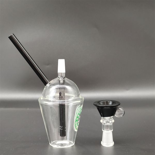 4,7 Zoll Shisha fehlt Starbucks Cup Glasbong Mini Wasserpfeifen Dap Rig und Oil Rigs Glasbongs Rauch