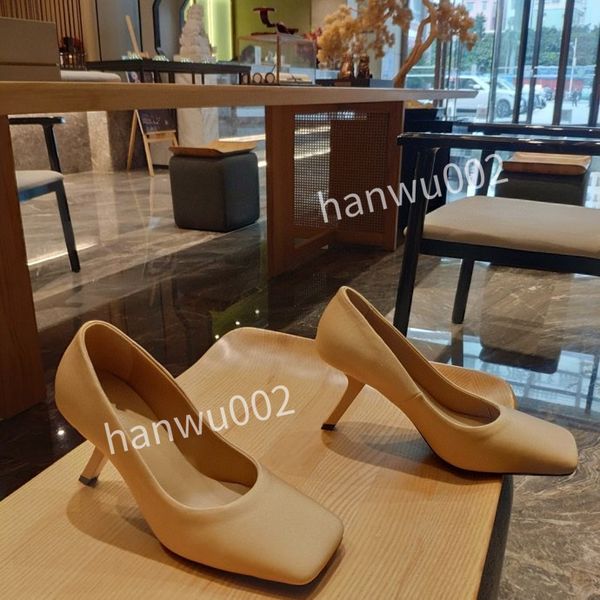 

2022 designer pumps dress shoes high heels luxury women wedding shoes suede heel height sandals party sneakers size35-41, Black