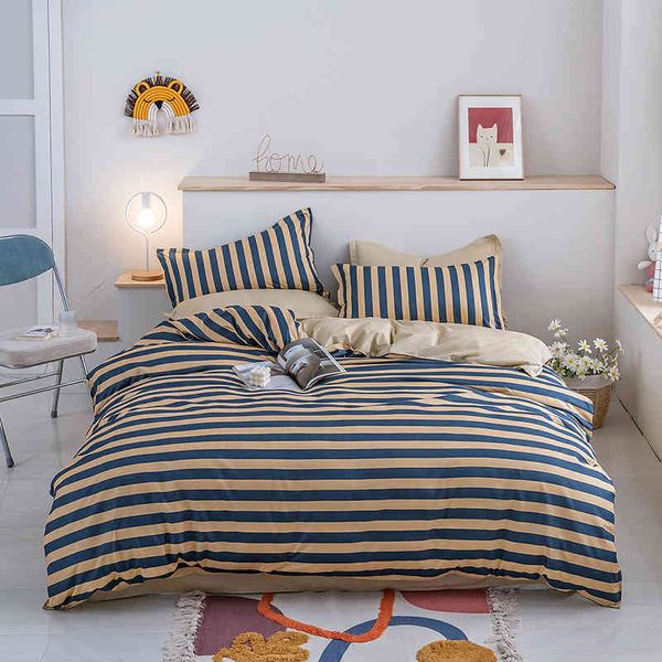 4/3pcs Bedding de luxo Conjunto de cama queen king tamanho duplo capa lençol equipado travesseiro colorido colorido de quarto inteiro têxteis domésticos têxteis