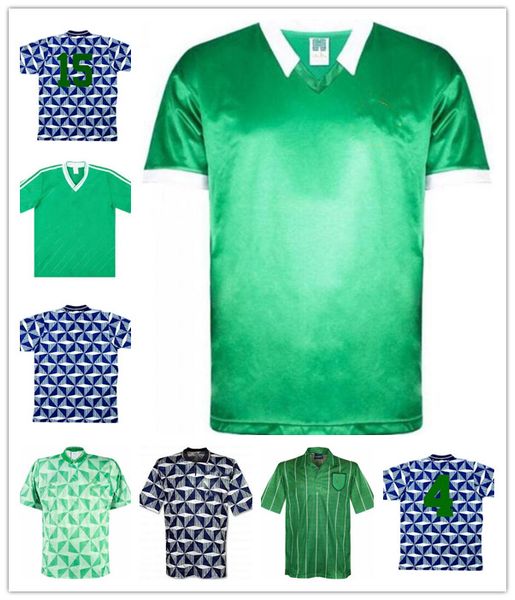 

2022 northern ireland soccer jerseys 1979 1988 1990 1994 home away retro classic vintage jersey george evans lewis saville davis whyte men k, Black;yellow