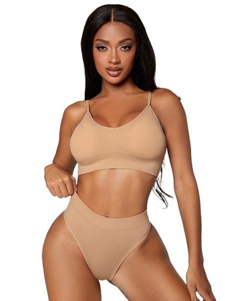 

plain seamless lingerie set 17hh#, Black;red