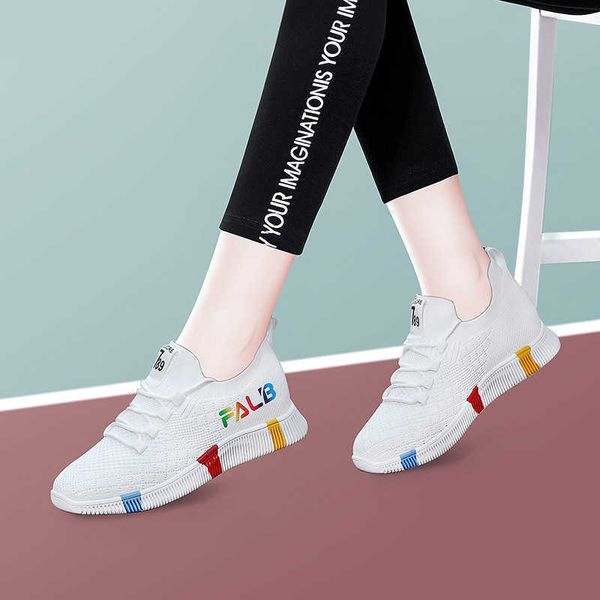 

elling fashion women's casual sports shoes girl spring new light mesh breathable running sneakers wholesale high hiking shoe, Black