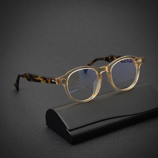 

grade quality acetate retro round glasses frame for men women's myopia hyperopia spectacle frames korean vintage full rim prescription, Silver