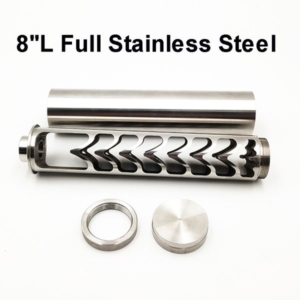 

8''l full stainless steel solvent trap filter 1.70" od 10mm hole 1/2x28 single core fuel filter 5/8x24