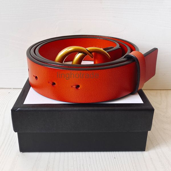 

designer belt men women luxury belt fashion belts big gold buckle genuine leather classical strap ceinture 3.8cm width with box packing, Black;brown