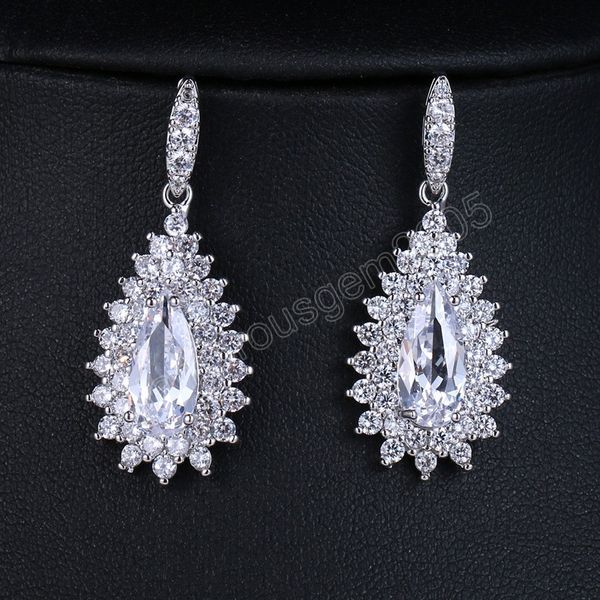

victorian inspired chandelier rhinestone dangle earrings for women statement wedding earrings brides vintage jewelry, Silver