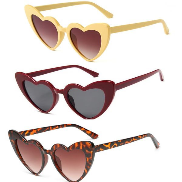 

new fashion lovely women's fancy sunglasses heart frame, White;black