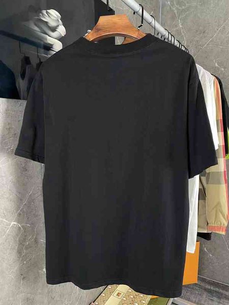 

tee t-shirts 2022 classic chest embroidery short sleeve men's and women's loose embroidery t-shirt, White;black