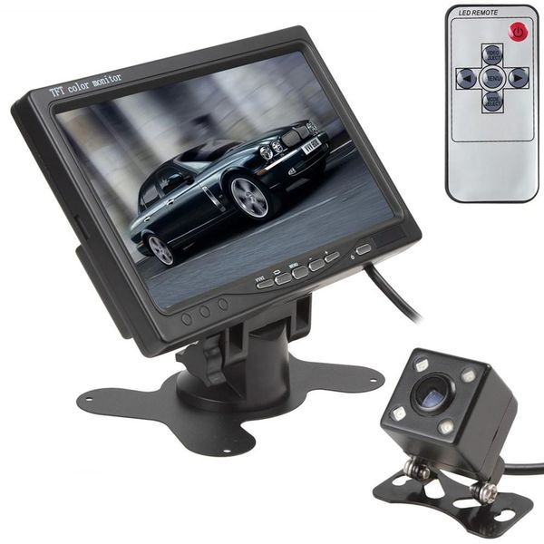 Nachtsichtkamera, 7-Zoll-TFT-LCD-Farbe, 2 Videoeingänge, Auto-Rückansicht, Kopfstützenmonitor, 420 TV-Linien, 170-Grad-Objektiv