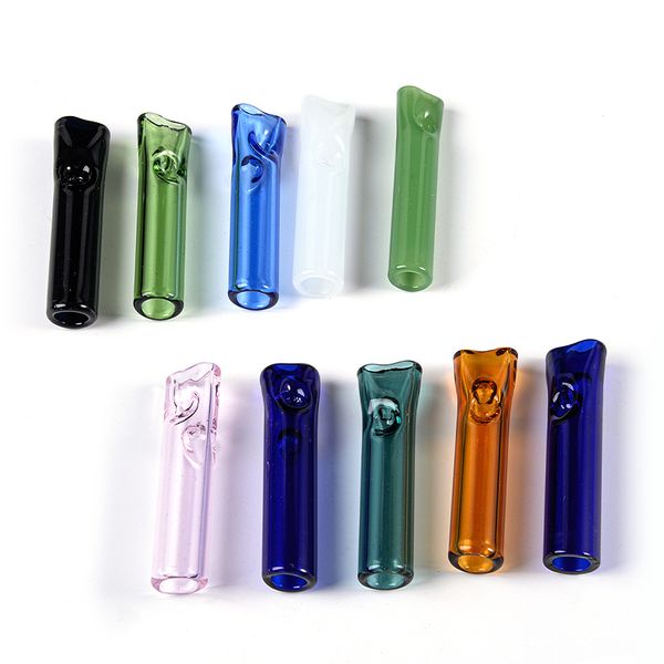 Tubo colorido exclusivo tubos punhados para narguilé Pyrex Glass Oil Burner reto Tube Span Shape Mini Dab Acessórios para fumantes SW47