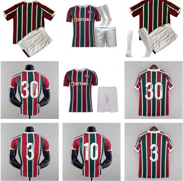 

2022 2023 fluminense soccer jerseys home away fred ph ganso nino 22 23 camisa football shirt libertadores cup lucca egidio nonato men kids k, Black;yellow