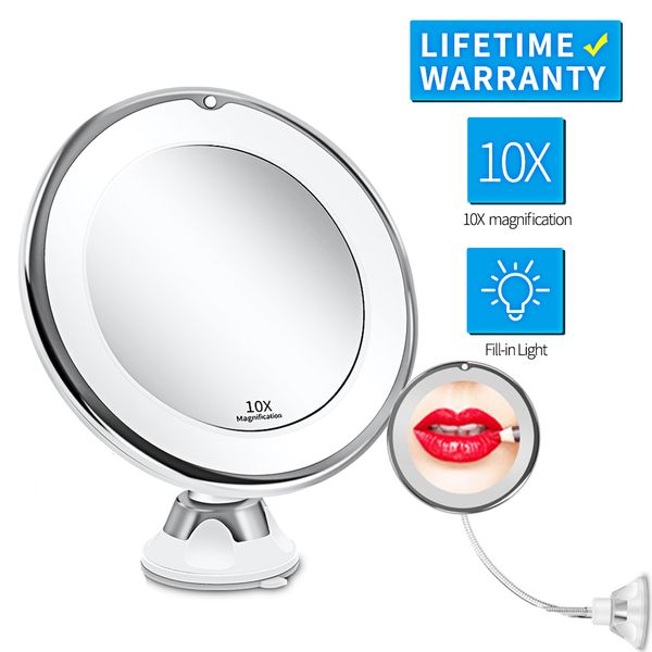 

led mirror makeup mirror with led light vanity mirror 7x magnifying led miroir grossissant magnifying dropshipping vipnew
