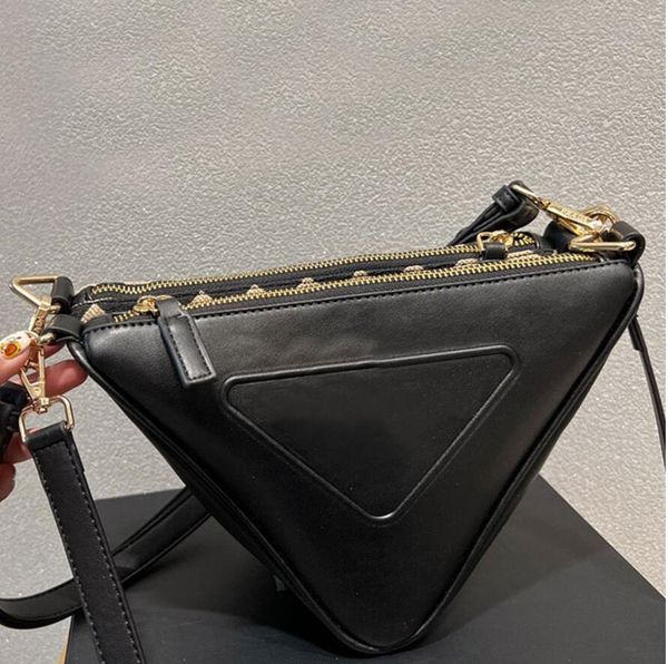 

women's fashion triangle leather bags accessories crossbody handbag purse casual shoulder lady genuine leather handbags