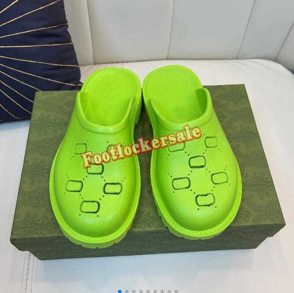 

womens platform perforated g sandals triple black white resin foam rubber fashion show designers slides mens room outdoor slippers paris 111