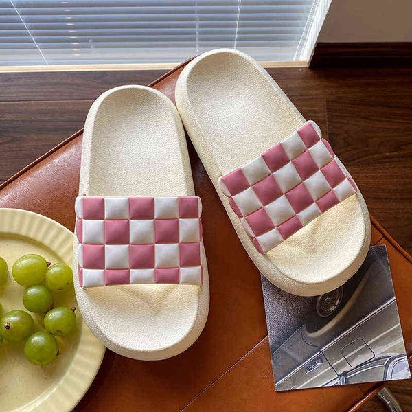 

slippers household summer bathroom bath antiskid shoes slippers thick soled indoor women's sandals home, Black